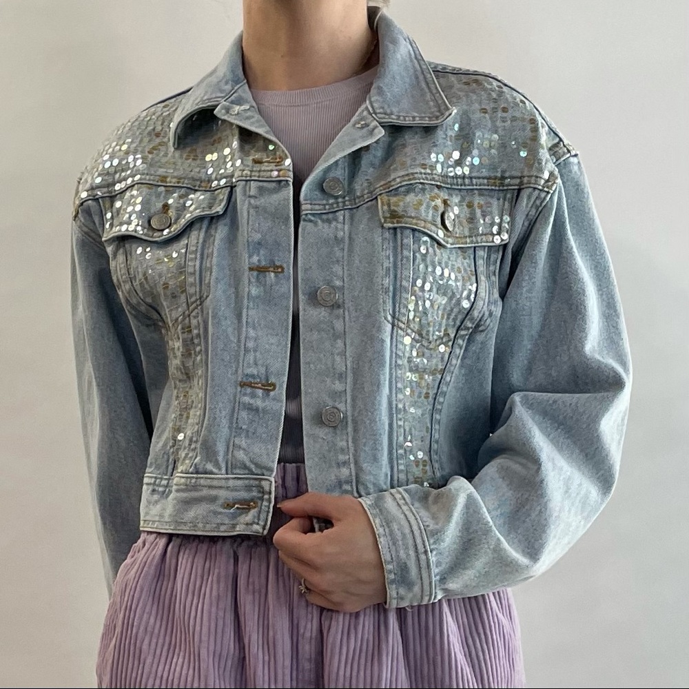 Vintage Dakota Blue 80’s Sequin Denim Jacket